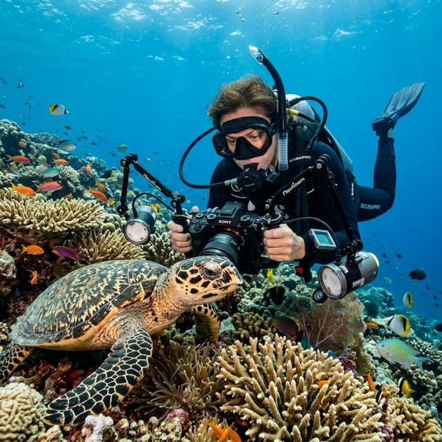 مصور رقمي تحت الماء